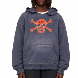 "Remains" Faded & Distressed Hoodie